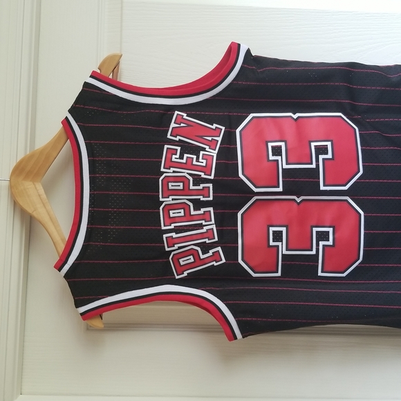SCOTTIE PIPPEN CHICAGO BULLS PINSTRIPE JERSEY SIZE SMALL - Picture 8 of 11